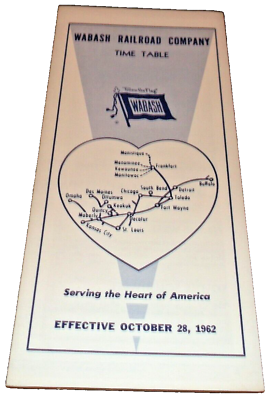 #ad OCTOBER 1962 WABASH RAILROAD SYSTEM PUBLIC TIMETABLE