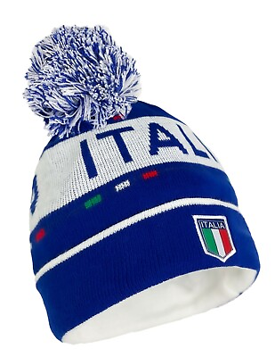 #ad Italia Beanie Italy National Soccer Team Winter Hat Skull Knit Beanie