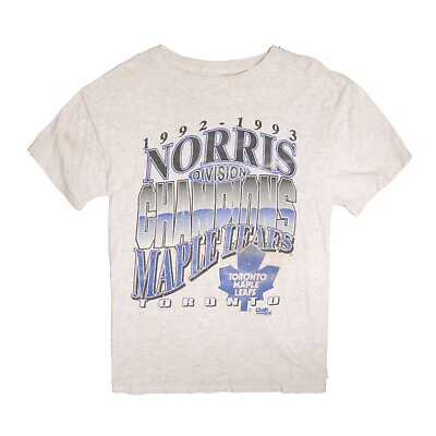 #ad Vintage Toronto Maple Leafs Norris Division T Shirt Size Large 1993 90s NHL