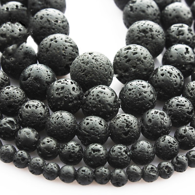 #ad #ad Natural Stone Black Brazil Agate Gemstone Beads For Jewelry Making 15quot; Matte