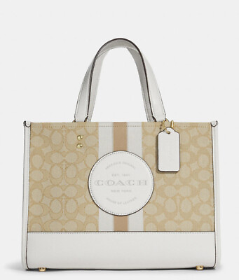 NWT Coach Dempsey Carryall In Signature Jacquard With Stripe And Coach Patch