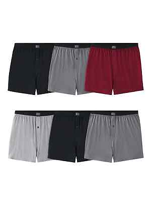 #ad Fruit of the Loom Men#x27;s Knit Boxers 6 Pack Sizes S 3XL