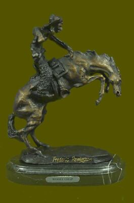 Frederick Remington `Wooly Chaps` Bronze Statue Horse Western reproduction Sale