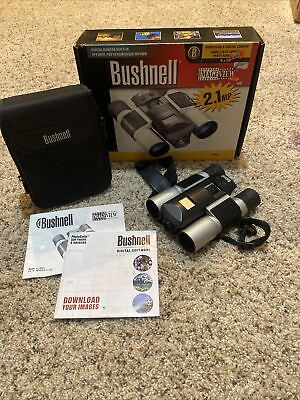 Bushnell Binoculars With Built In Digital Camera 11 8321 Comes W Box Bag Man