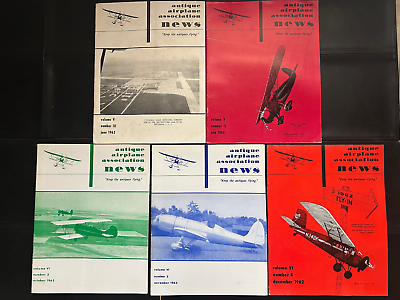 #ad 5 Different #x27;Antique Airplane Association News#x27; Magazines 1962