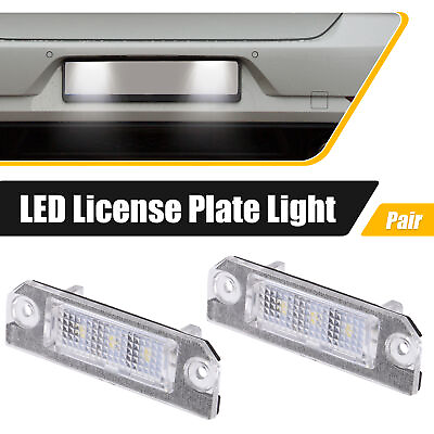 #ad 1 Pair LED License Plate Light Lamp Assembly for Volkswagen Golf 5 2005 2009
