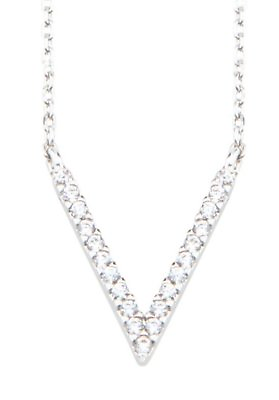 V Shape Pendant Necklace Delicate Chain Made With Genuine Swarovski® Crystals