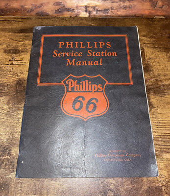 #ad 1933 Phillips 66 Service Station Manual Rare Vintage 1933