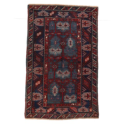 #ad Geometric Designed Wool Pile Rug Turkish Carpet Handmade Washable Rug 16509
