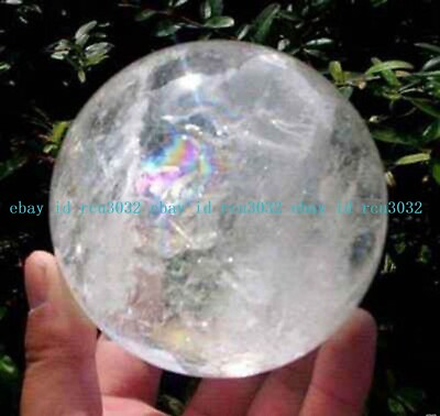 #ad Genuine natural clear quartz crystal sphere ball healing gemstone 50mm