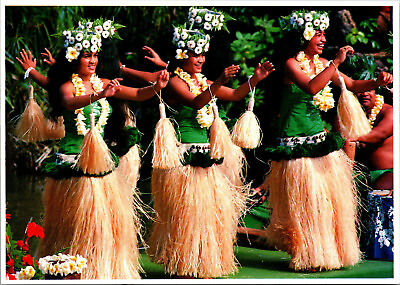 Postcard Colorful Dancers of Tahiti at Polynesian Cultural Center