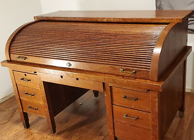 1890#x27;s Antique Roll Top Desk