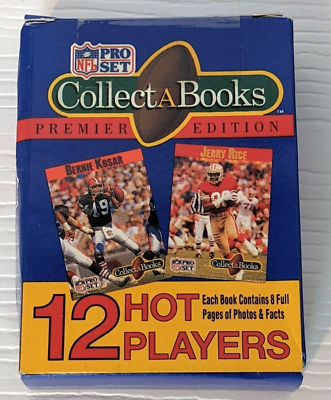 #ad 1990 COLLECT A BOOKS FOOTBALL SET SEALED SERIES 1 Jerry Rice Barry Sanders