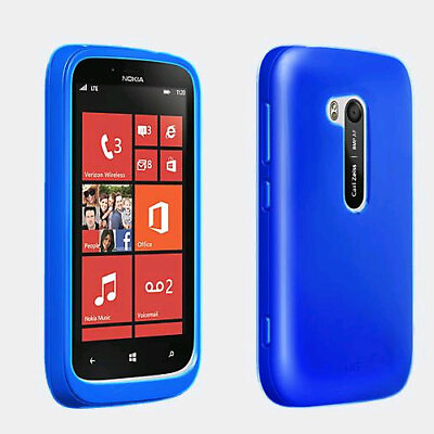 Verizon Wireless High Gloss Silicone Cover for Nokia Lumia 822 Blue
