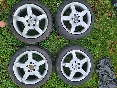 #ad Mercedes Wheels Set of 4 AMG 17quot; used but repairable road rash