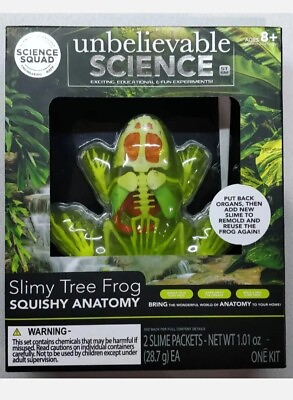Unbelievable Science Kids Educational Slimy Tree Frog Anatomy Toy. New in Box.