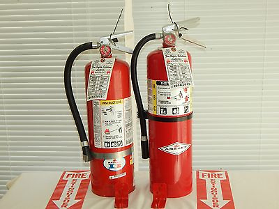 Fire Extinguisher 10Lb ABC Dry chemical Lot of 2 SCRATCHamp;DENT