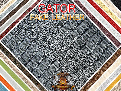 #ad Crocodile Fake Leather Vinyl Fabric GATOR Embossed Texture 54quot; Wide By The Yard