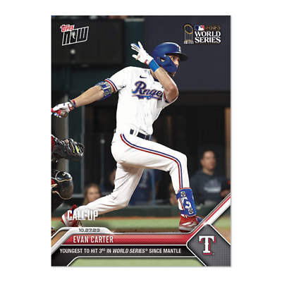 #ad Evan Carter Texas Rangers 2023 MLB TOPPS NOW® Card 1048