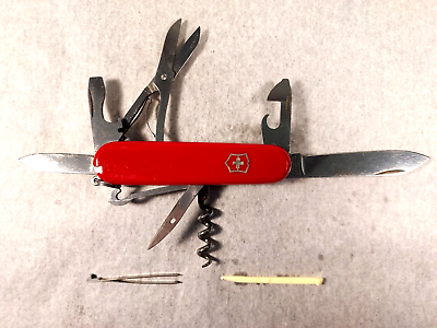 Vintage Swiss Army Victorinox Knife Officer Suisse Rostfrei Switzerland 10 Tools