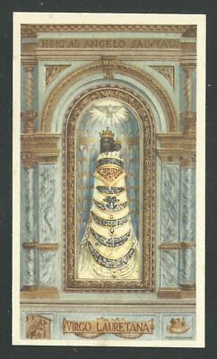 Holy card antique of Virgin de Loreto image pieuse santino estampa