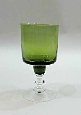 Luminarc Verrerie d#x27;arques Arcoroc France Green Small 4quot; Stemmed Glass FREE S H