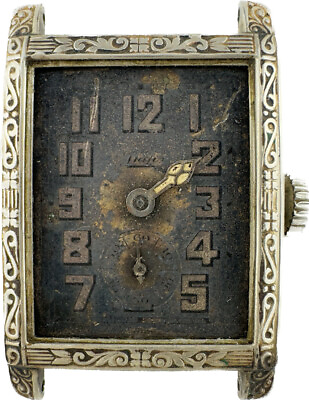 Vintage Hafis 15 Jewel Men#x27;s Mechanical Wristwatch Swiss Rectangular Engraved