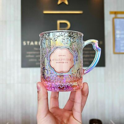 #ad 2022 HOT China Starbucks Cup Sakura Bloom Bronze Medal 12oz Glass Mug Coffee Cup
