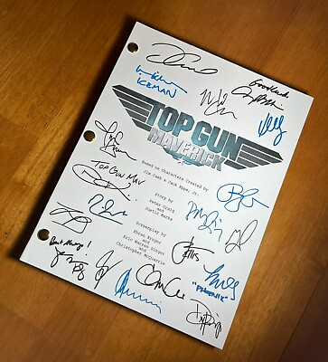 Top Gun: Maverick Script Cast Signed Autograph Reprints 169 Pages