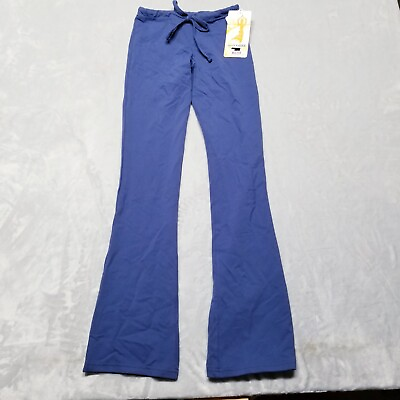#ad New KOS USA Made Yoga Pants Leggings Size Small Blue Lycra Tactel