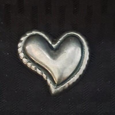 #ad Taxco Sterling Silver Heart Pin Brooch TN 49 Vintage