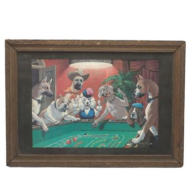 #ad Arthur Kaplan Dogs playing poker High Roller Print by Arthur Sarnoff Vintage