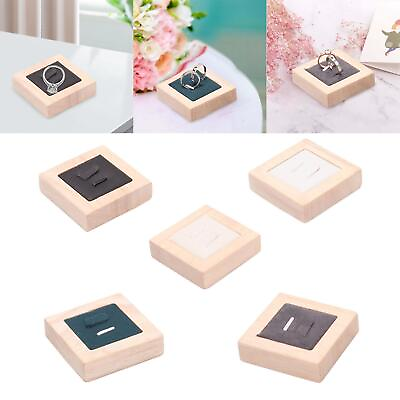 #ad Rings Display Stand Wooden Ring Holder Fashion Jewelry Organizer Rings Showing