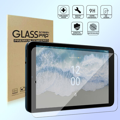 For Nokia T10 8.0 inch 2022 8quot; Tablet Clear Tempered Glass Screen Protector Film