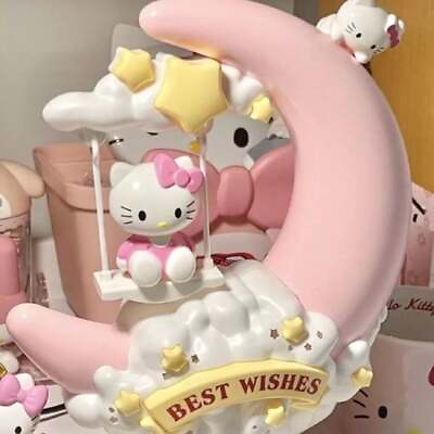 Sanrio Cute Hello Kitty Moon amp; Stars Kawaii Bedroom Lamp Girls Children Gift
