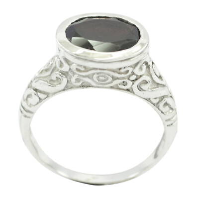 Garnet Fine Silver Ring Genuine Jewelry For Black Friday Gift US