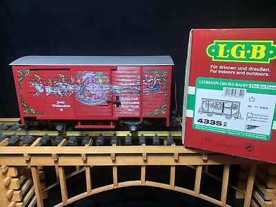#ad LGB 4335S Christmas Boxcar W Sound * G scale * Original Box * Plays 2 Songs
