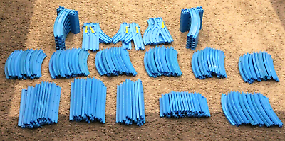 TOMY 2001 Thomas Train Trackmaster Blue Plastic Track LOT Replacement 130 Pc.