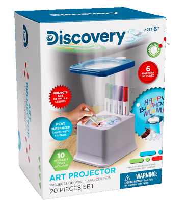 #ad Discovery Kids Art Projector 6 Dry Erase Markers and 10 Reusable Drawing Discs