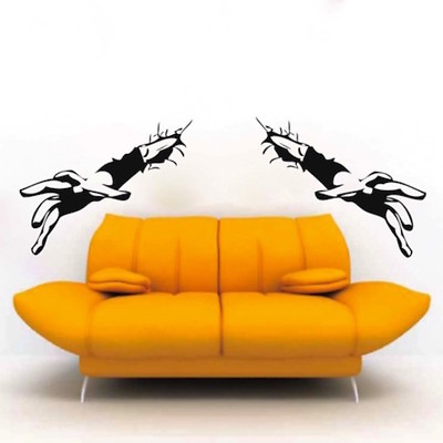 #ad Reaching Hands Wall Decal Cool Teens Wallpaper Scary Palm Removable Vinyl g21