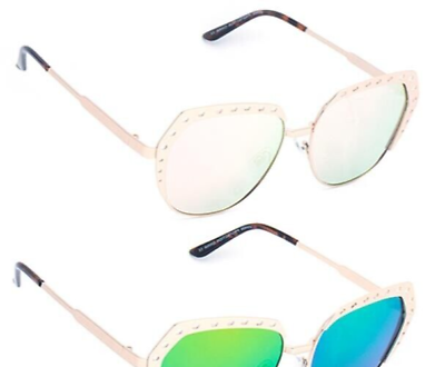 #ad New Gold Frame Fashion Round Sunglasses