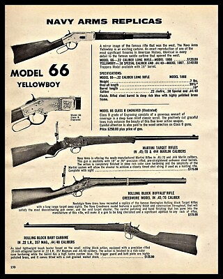 1974 NAVY ARMS 66 Yellowboy Martini Target Rolling Block Rifle Buffalo Carb AD