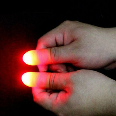 #ad Magic Tricks Thumb Light Magic Light up Finger Illusion Magicians Prop T7