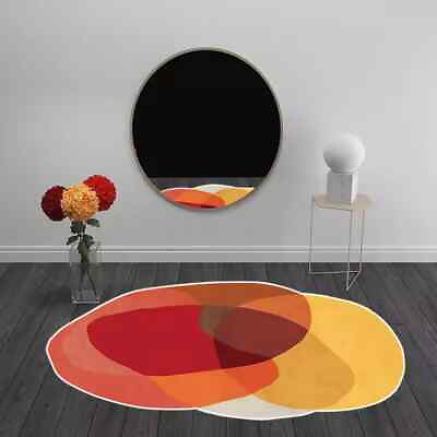 #ad Living Room Carpet Modern Irregular Shape Bedroom Rug Home Decoration Mat