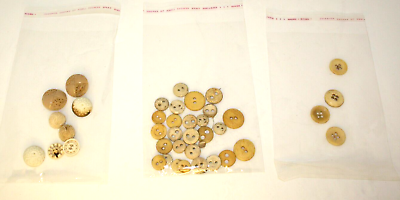 #ad Antique Buttons 3 Packages of Unique Old Buttons Some Matching All Materials