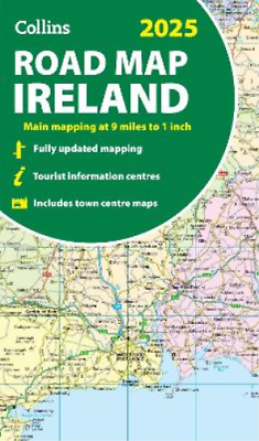#ad #ad 2025 Collins Road Map of Ireland Map Collins Road Atlas