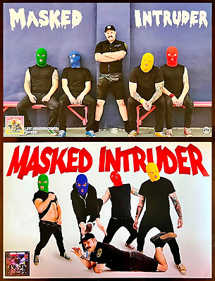 #ad MASKED INTRUDER Love And Other Crimes III Ltd Ed 2 RARE Tour Posters Lot Punk