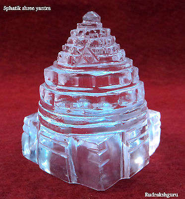#ad Sphatik Shree Yantra Quartz Crystal Shri yantra Lab certified