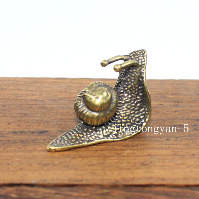 Solid Brass Snail Figurine Statue House Office Decoration Animal Figurines Toys