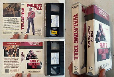 #ad VHS Lot: Walking Tall: Part 1 2 I II: Lightning Video: Bo Svenson